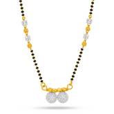 22K Gold Radiant Dual-Sphere Mangalsutra Necklace